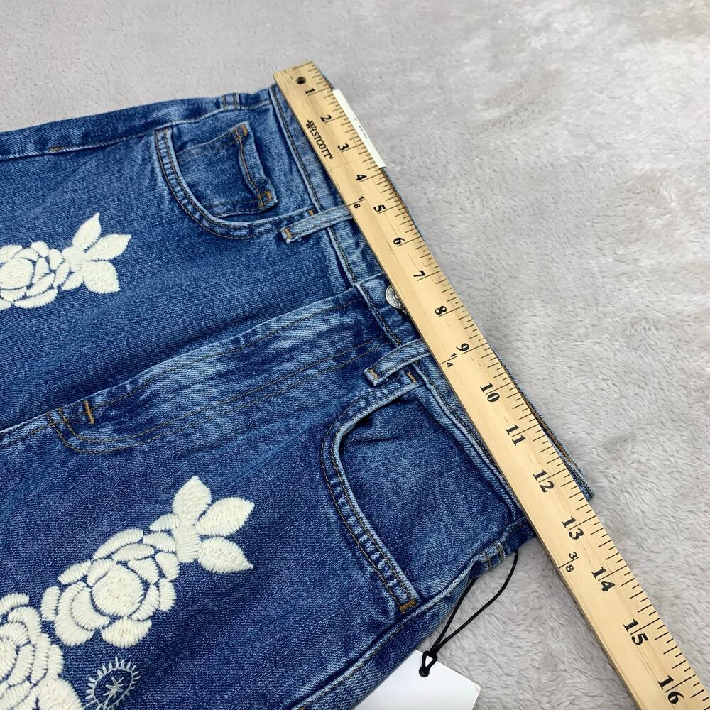 NWT 7 For All Mankind Jeans Easy Slim Embroidered Womens 24 Boho Festival $278 - Picture 11 of 16